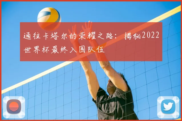 通往卡塔尔的荣耀之路：揭秘2022世界杯最终入围队伍